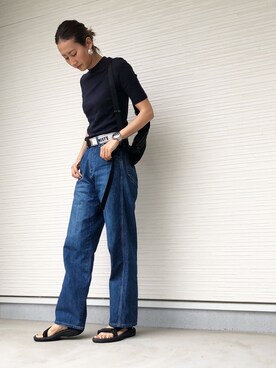 「L.H.P（エルエイチピー）のアイテム（サンダル）」を使った、MISAさん（レディース・165cm）の夏コーディネート