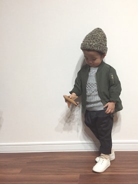 「西松屋（ニシマツヤ）のアイテム」を使った、y___aさん（キッズ・80cm）の冬コーディネート