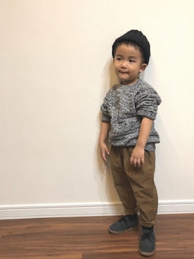 y___aさん（キッズ・90cm）の冬コーディネート