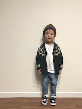 y___aさん（キッズ・100cm）の冬コーディネート
