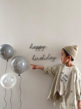 「kids」｜「アイテム（ノーカラージャケット）」を使った、y___aさん（キッズ・120cm）の春コーディネート