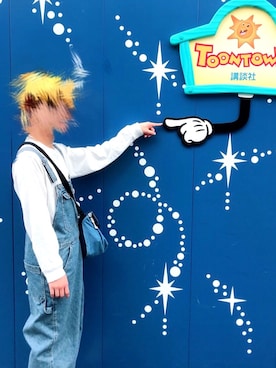 「SENSE OF PLACE by URBAN RESEAR」｜「アイテム（オールインワン・サロペット）」を使った、まめたろうさん（メンズ・165cm）の春コーディネート