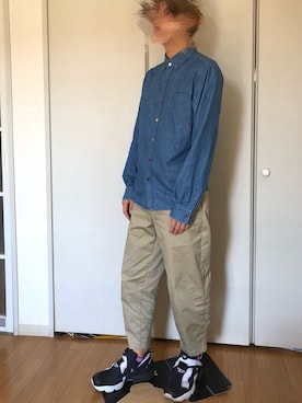 「HVC（エイチブイシー）のアイテム（トップス）」を使った、まめたろうさん（メンズ・165cm）の秋コーディネート