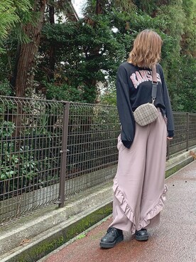 「BUBBLES（バブルス）のアイテム（アクセサリー）」を使った、＊み＊フォローと♡くれたら喜びますさん（レディース・166cm）の冬コーディネート