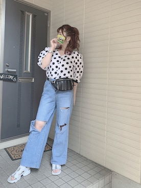 *み*フォローと♡くれたら喜びますさん(レディース・166cm)の夏コーディネート