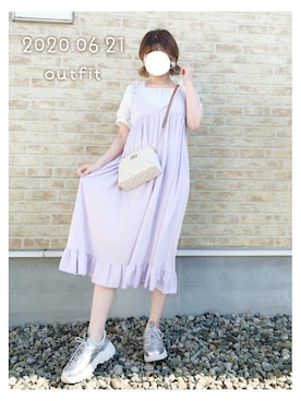 「hotping」｜「アイテム（ワンピース/ドレス）」を使った、＊み＊フォローと♡くれたら喜びますさん（レディース・167cm）の夏コーディネート