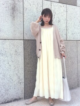 「one after another NICE CLAUP（ワンアフターアナザーナイスクラップ）のアイテム（バレエシューズ、ゴールド系）」を使った、beary_rabbitさん（レディース・156cm）の春コーディネート