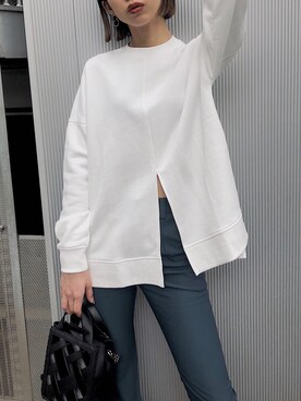 「EMODA」｜「アイテム（スウェット）」を使った、大谷亜宥茄 (EMODA)さん（レディース・172cm）の秋コーディネート