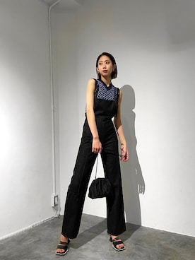 「EMODA（エモダ）のアイテム（サロペット/オーバーオール）」を使った、大谷亜宥茄 (EMODA)さん（レディース・172cm）の春コーディネート