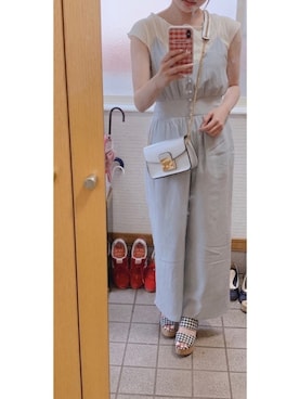 「FUJIROCKEEN」｜「アイテム（サロペット/オーバーオール）」を使った、🍑しろもも🍑さん（レディース・160cm）の夏コーディネート