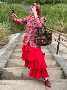 「NADIA（NADIA）のアイテム」を使った、MOKAさん（レディース・163cm）の夏コーディネート