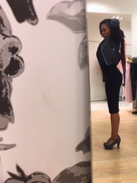 「FOREVER 21」｜「アイテム（ライダースジャケット）」を使った、ᴀ ᴍ ɪ ɴ ᴀさん（レディース・160cm）の冬コーディネート
