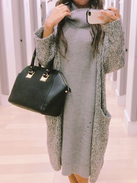 「FUN（ファン）のアイテム（ワンピース/ドレス）」を使った、ᴀ ᴍ ɪ ɴ ᴀさん（レディース・160cm）の冬コーディネート