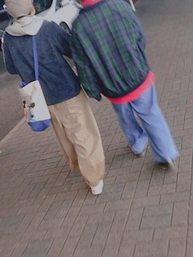 「Doublefocus（ダブルフォーカス）のアイテム（パンツ）」を使った、れい。さん（レディース・154cm）の冬コーディネート