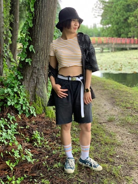 「FTC（エフティーシー）のアイテム」を使った、kahnaaさん（レディース・155cm）の夏コーディネート