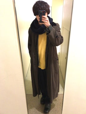 「Dr. Martens（ドクターマーチン）のDr.Martens (ドクターマーチン)/1461 3EYE GIBSON SHOES（その他シューズ）」を使った、激辛さん（メンズ・175cm）の冬コーディネート