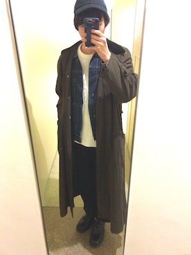 「Dr. Martens（ドクターマーチン）のDr.Martens (ドクターマーチン)/1461 3EYE GIBSON SHOES（その他シューズ）」を使った、激辛さん（メンズ・176cm）の冬コーディネート