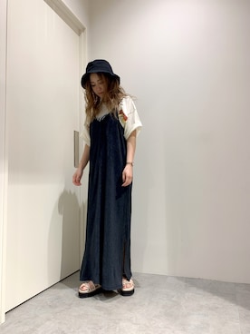 「FREE'S MART（フリーズマート）のアイテム（帽子）」を使った、hironaさん（レディース・152cm）の春コーディネート