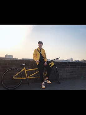 「SSUR（サー）のアイテム」を使った、我的猫叫Nikeさん（メンズ・172cm）の春コーディネート