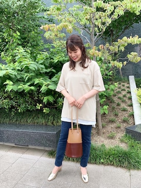 「OZOC（オゾック）のアイテム（パンプス）」を使った、kaori724さん（レディース・154cm）の春コーディネート