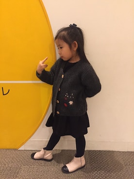 「BONTON（ボントン）のアイテム」を使った、cocoさん（キッズ・100cm）の冬コーディネート