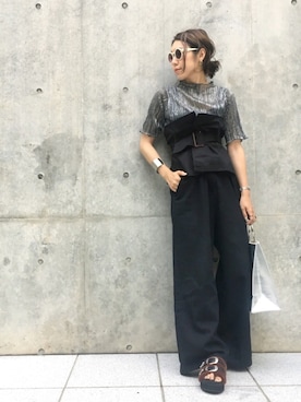 「KOMONO.（コモノ）のアイテム」を使った、nodopachiさん（レディース・162cm）の夏コーディネート