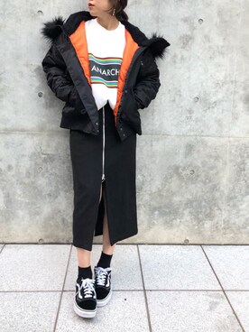 「N2B」｜「アイテム（ブルゾン）」を使った、nodopachiさん（レディース・162cm）の秋コーディネート