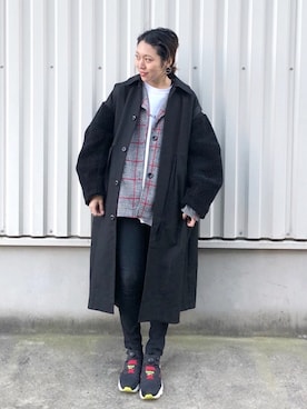 「CLANE（クラネ）のアイテム（モッズコート）」を使った、nodopachiさん（レディース・162cm）の冬コーディネート