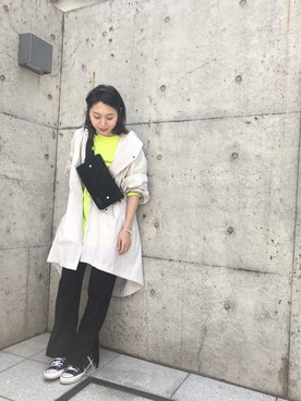 「CLANE（クラネ）のアイテム（ボディバッグ/ウエストポーチ）」を使った、nodopachiさん（レディース・162cm）の春コーディネート