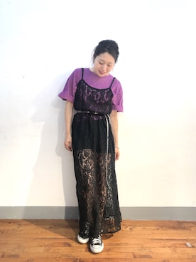 「KOMONO.（コモノ）のアイテム（アナログ腕時計）」を使った、nodopachiさん（レディース・162cm）の夏コーディネート