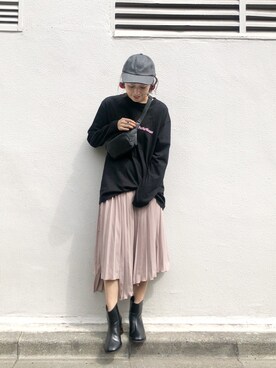 「Casselini（キャセリーニ）のアイテム（キャップ）」を使った、nodopachiさん（レディース・162cm）の秋コーディネート