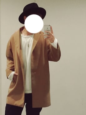 「アイテム（チェスターコート）」を使った、たっこさん（メンズ・178cm・10代）の冬コーディネート