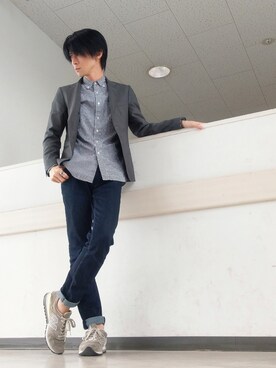 「仲良しリンクフェス告知」｜Janさん（メンズ・171cm）の春コーディネート