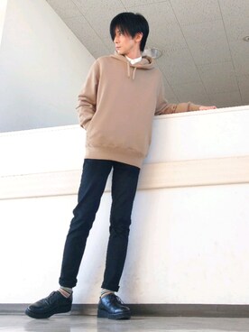 「ボーダーソックス」｜「アイテム（ブーツ）」を使った、Janさん（メンズ・171cm）の秋コーディネート