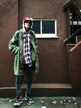 「Hex Anti Style（ヘックスアンチスタイル）のアイテム」を使った、やんねさん（メンズ・180cm）の秋コーディネート