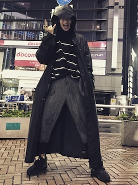 「M.Y.O.B（エム.ワイ.オー.ビー）のアイテム（トップス）」を使った、やんねさん（メンズ・180cm）の秋コーディネート