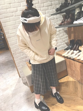 「へザー」｜「アイテム（パーカー）」を使った、Bear_outfitさん（レディース・160cm）の春コーディネート