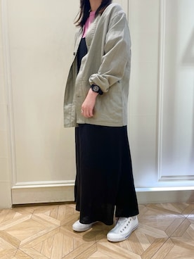 「NOLLEY'S goodman（ノーリーズグッドマン）のアイテム（ブルゾン）」を使った、nol hirataさん（レディース・155cm）の夏コーディネート