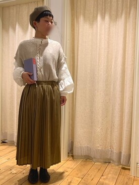 「前後着ベスト」｜や。さん（レディース・156cm）の冬コーディネート