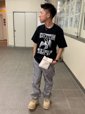 「BIG SMITH（ビッグスミス）のアイテム（パンツ）」を使った、つばささん（メンズ・166cm）の秋コーディネート
