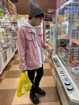 「アイテム（ニットキャップ/ビーニー）」を使った、つばささん（メンズ・166cm・20代）の冬コーディネート