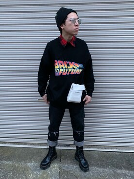 「アイテム（ニットキャップ/ビーニー）」を使った、つばささん（メンズ・166cm・20代）の春コーディネート