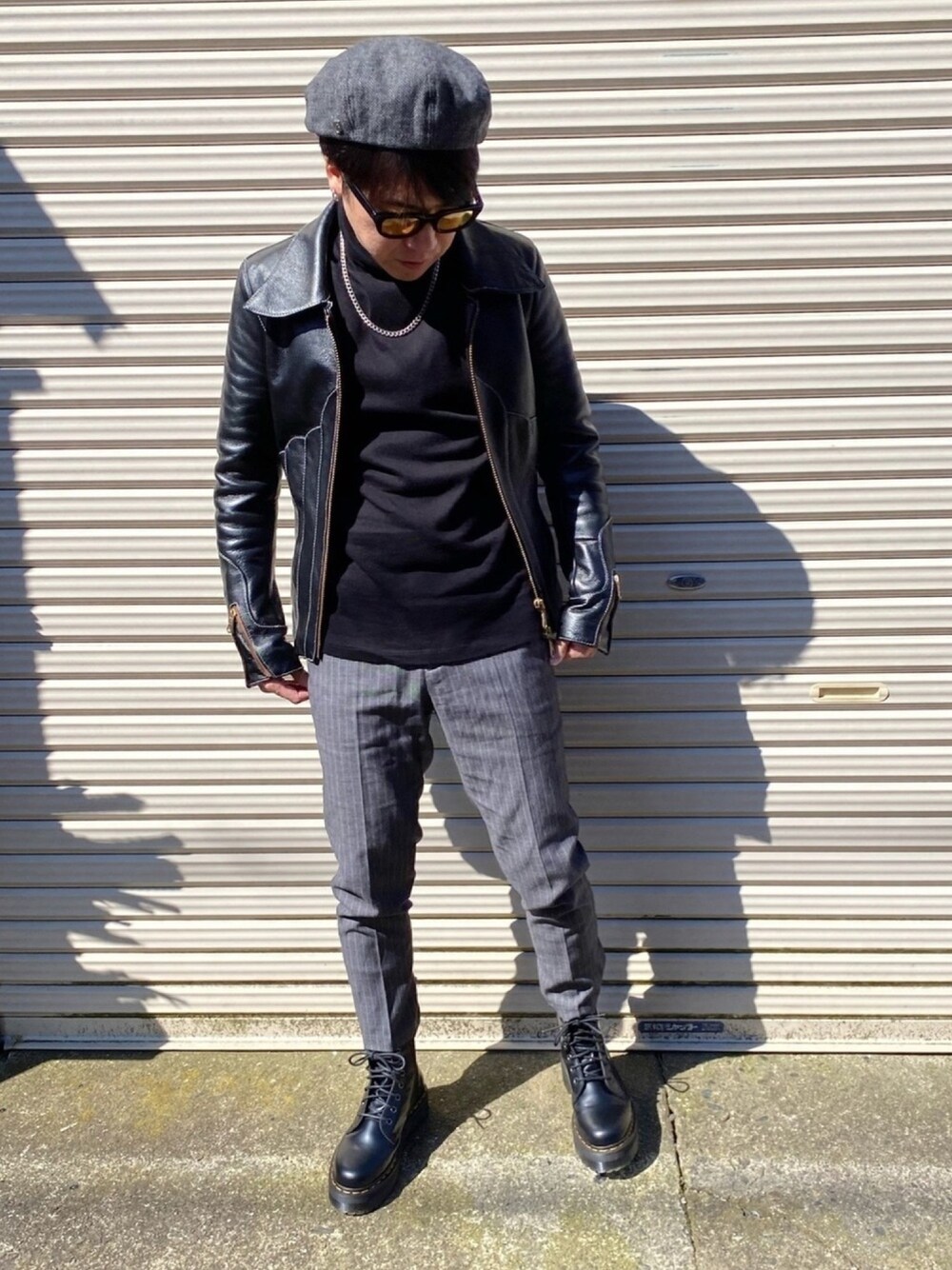 BLUTENBLATTのライダースジャケットを使ったメンズ人気ファッション