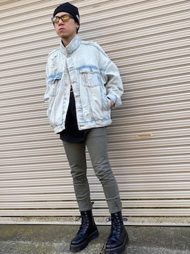 「H&M（エイチ・アンド・エム）のアイテム（ジャケット/アウター）」を使った、つばささん（メンズ・166cm・20代）の春コーディネート
