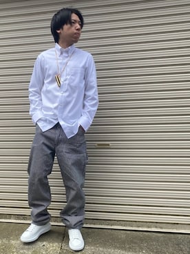 「BIG SMITH（ビッグスミス）のアイテム（パンツ）」を使った、つばささん（メンズ・166cm）の春コーディネート