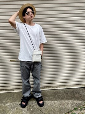 「BIG SMITH（ビッグスミス）のアイテム」を使った、つばささん（メンズ・166cm）の夏コーディネート