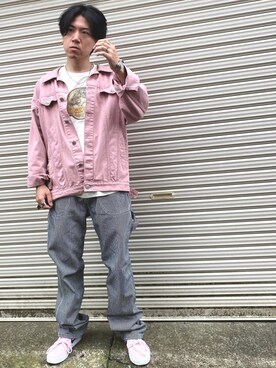 「BIG SMITH（ビッグスミス）のアイテム」を使った、つばささん（メンズ・165cm）の春コーディネート