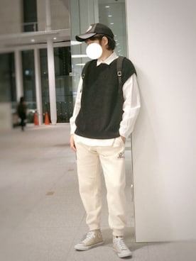 「H&M（エイチ・アンド・エム）のアイテム（その他パンツ）」を使った、naokさん（メンズ・175cm）の秋コーディネート