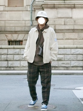 「ミニショルダー」｜「アイテム（ブルゾン）」を使った、naokさん（メンズ・175cm）の冬コーディネート
