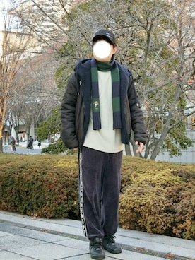 「G.O.C（ジーオーシー）のアイテム（パーカー）」を使った、naokさん（メンズ・175cm）の冬コーディネート